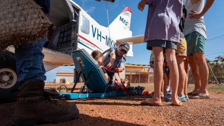 Medevac demonstration at Arnhem Land 50th Anniversary Open Day event