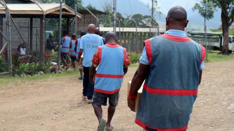 Bihute inmates loading their Bible boxes donated by MAF Technologies