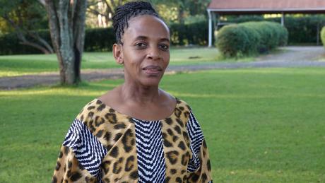 Mary Lyimo at the MAF Tanzania compound in Arusha.