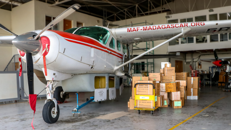 Medicines next to MAF Cessna 208