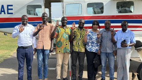Light For the World South Sudan Team disembarking in Juba 