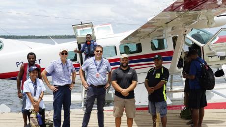 The float plane team at Lake Murray