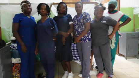 Siede Hodge and Team on the OB Ward