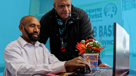 Joel Maipson facilitating a Basic Computer Training session with missionary students from the Discipleship Training School.