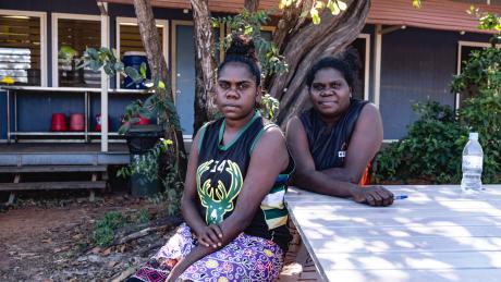 Two student teachers sitting at a table 