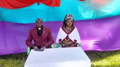 Pastor Tobiko Fanuel after being ordained in Olemile