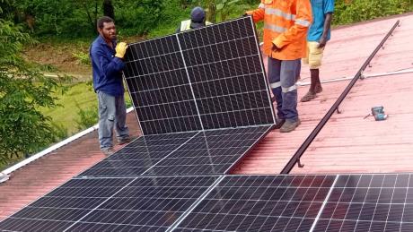 Solar panel installation