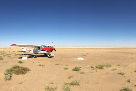Aircraft in the desert