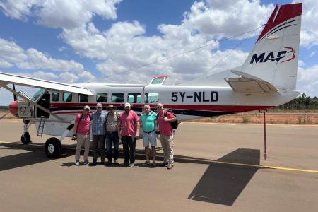 A team from Foundations for Hope after landing in Kitale, Kenya.