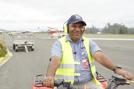 Paul Kaia sitting on a quadbike