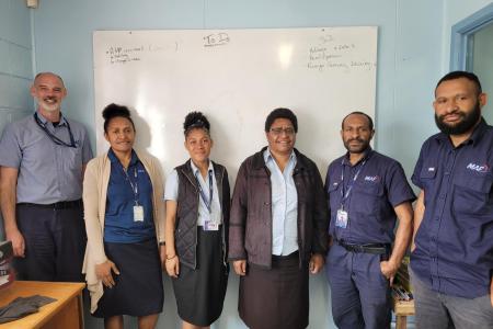 Finance team in Mount Hagen posing for a photo
