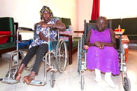 Young girls with disabilities