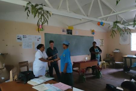 Kelin receiving her VHV certificate