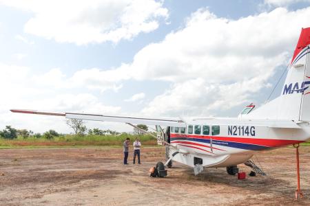 MAF plane at kissidougou