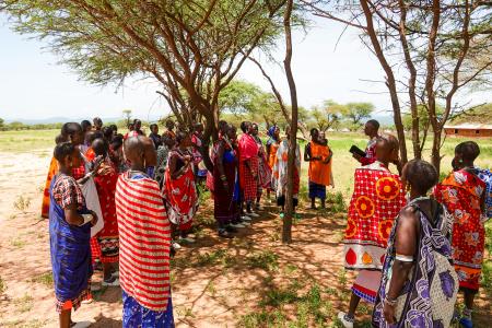  Evangelist Elisha sharing the word of God with Maasai women