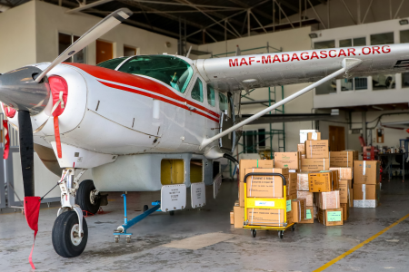 Medicines next to MAF Cessna 208