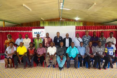 Local pastors and church leaders posing for a picture after a successful session with the MAF Ministry team.