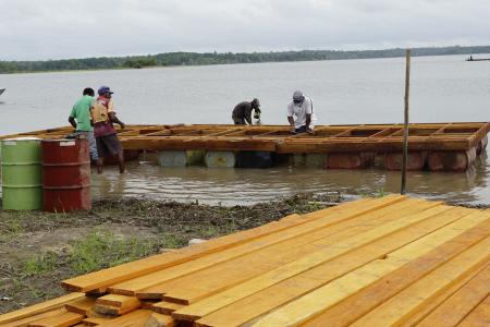 Docking Station being built