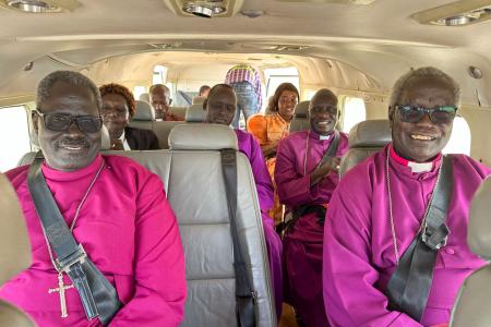 Bishops in the plane ready to fly with MAF