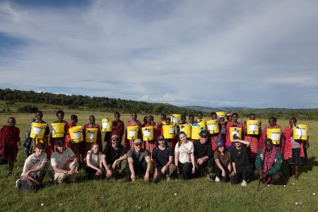 Water Matters team and women from the Red Tribe community