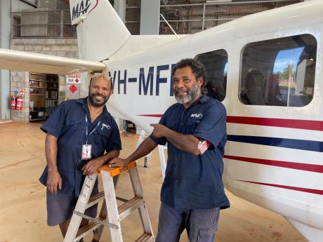 Francis Wayambo and David Lamboa both work as engineers for MAF in Arnhem Land.