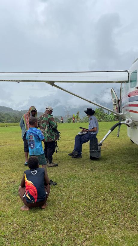 Mathias Glass with locals at Eliptamin