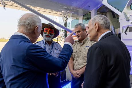 MAF pilot Joseph Tua (L) was ‘amazed and excited’ to meet HRH