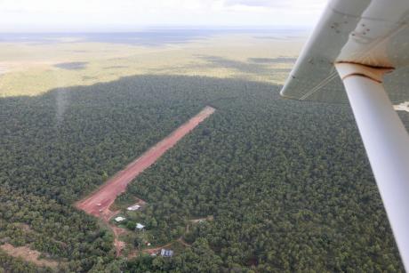 Airstrip aerial shot in Arnhem Land