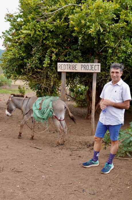 Leon at the RedTribe water project in Loita Hills, Kenya. 