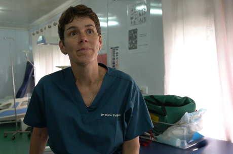 Doctor Diana being interviewed