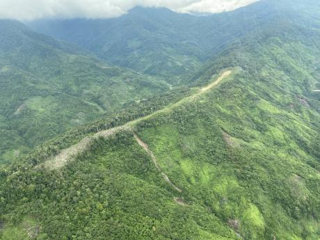 Aerial shot Dimanbil airstrip