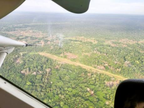 Samban airstrip from the air