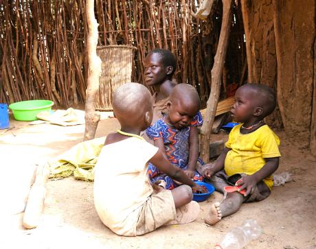 Karimojong children at their home