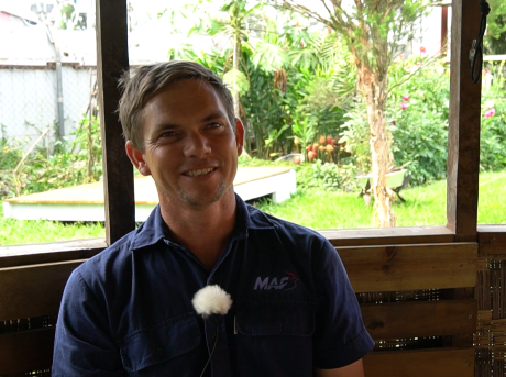 Nellis Terblanche being interviewed