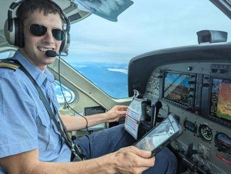 Brandon Van Saane flying