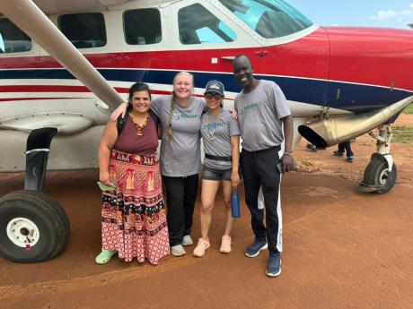 Marino Health Board Member with the MAF plane 