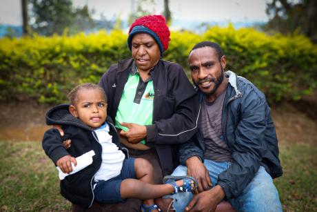 baby Inan and her Parents at Nomane Health Center
