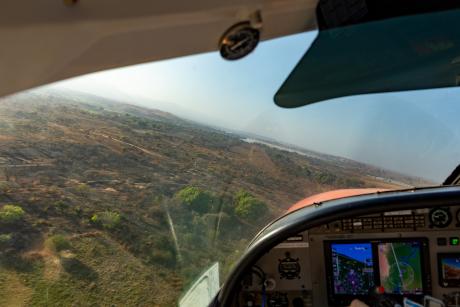 Sight of Ankavandra Airstrip from the pilot point of view