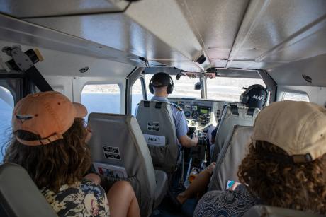 Passengers in a small plane