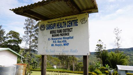 sign board of the Sengapi health centre