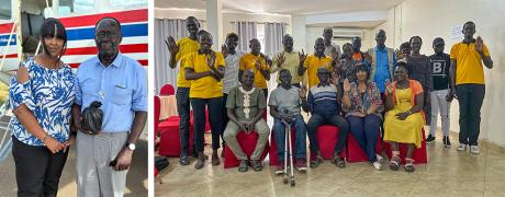 Light For the World South Sudan Team disembarking in Juba 