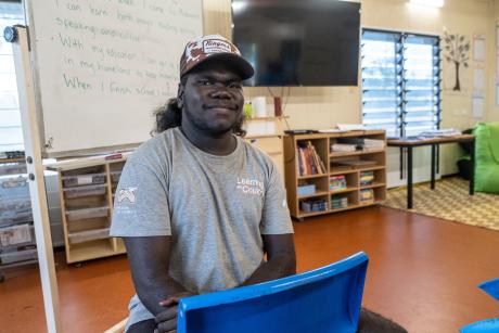 Yolngu student in classroom