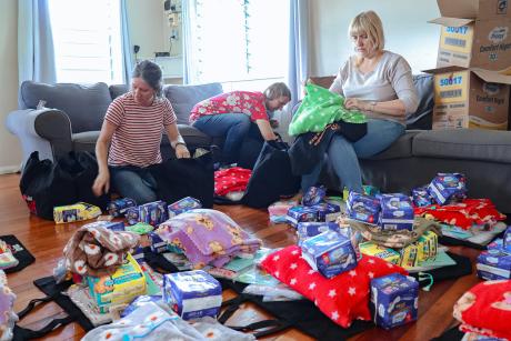 Care Packs organized by women in MAF's team.