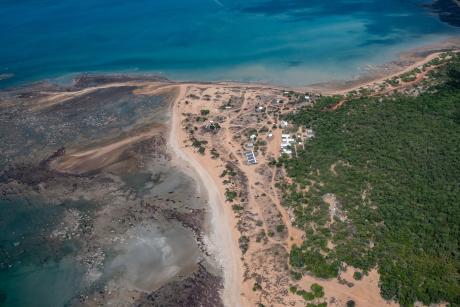 Aerial view of Gawa school