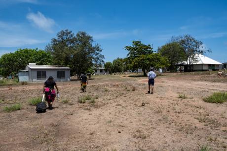 ALPA workers and MAF pilot walking into homeland