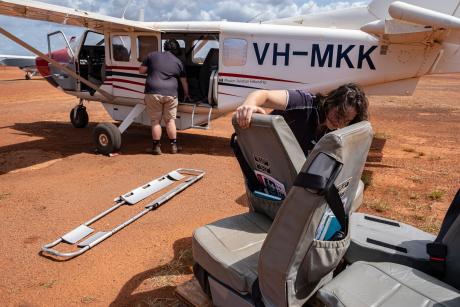 Preparing aircraft for medevac flight