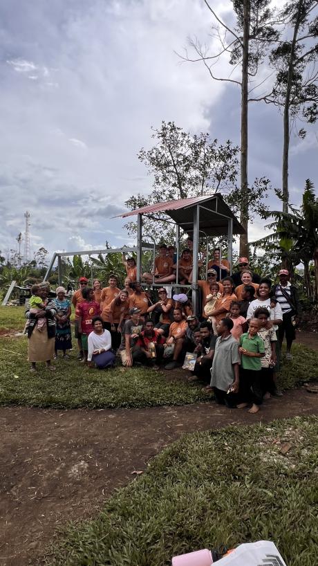 Group Photo of the outreach team at the playground