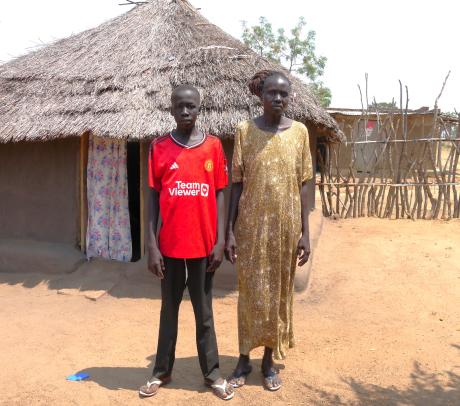 Akech Agoth Deng and his mother, Achol Bol Mabior