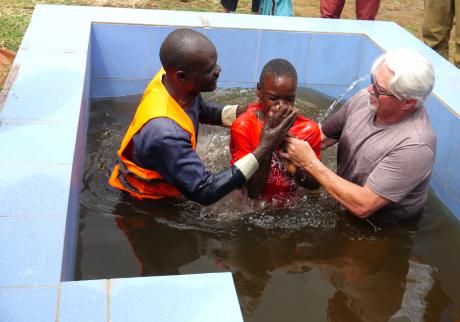 One of the young people who got baptised.