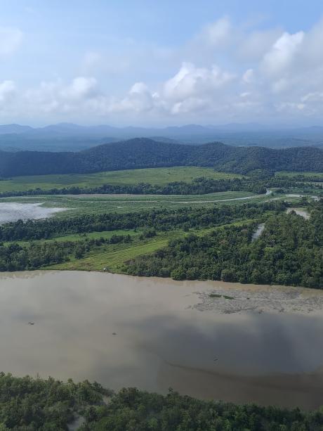 Hauna airstrip from the air